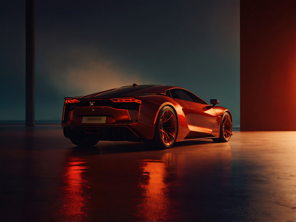 Sleek Red Sports Car